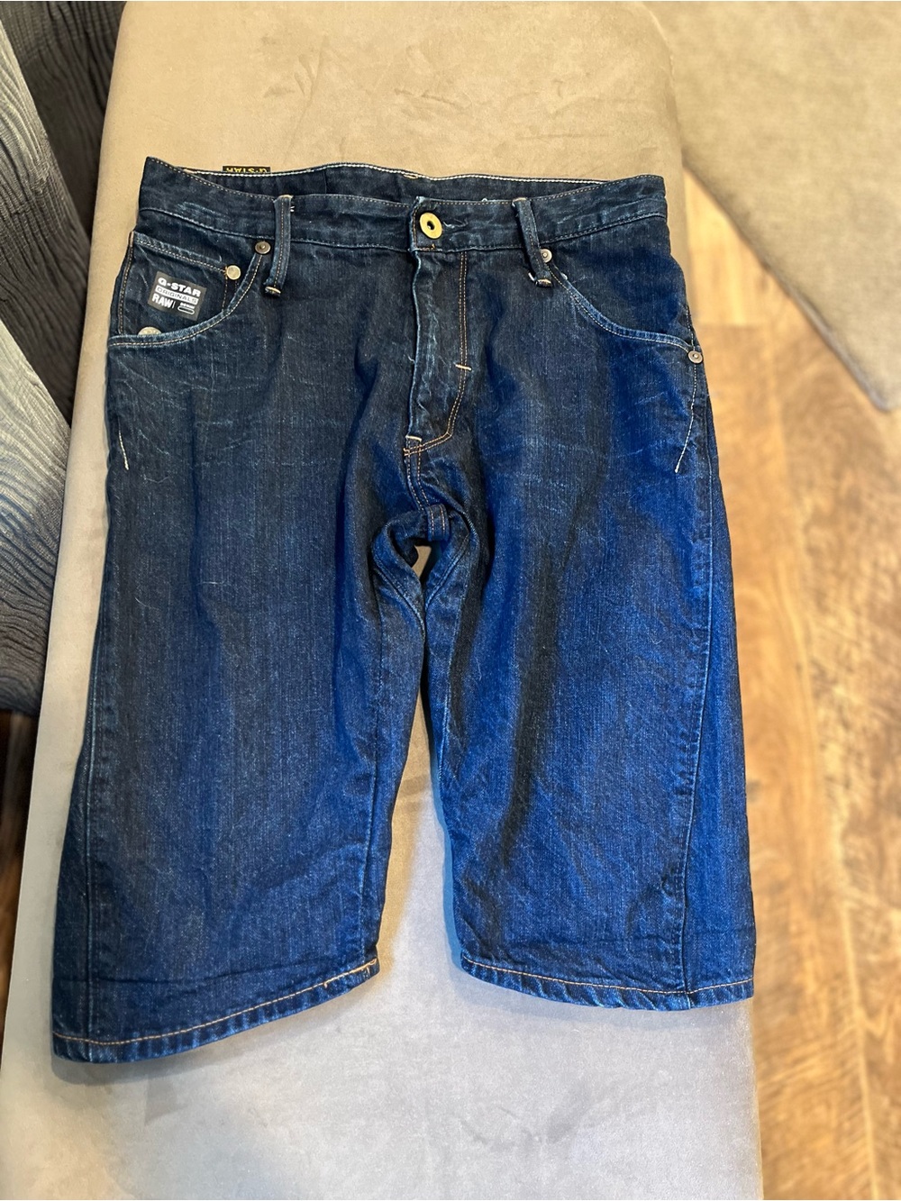 G-Star Dark Blue Denim Jean Shorts
